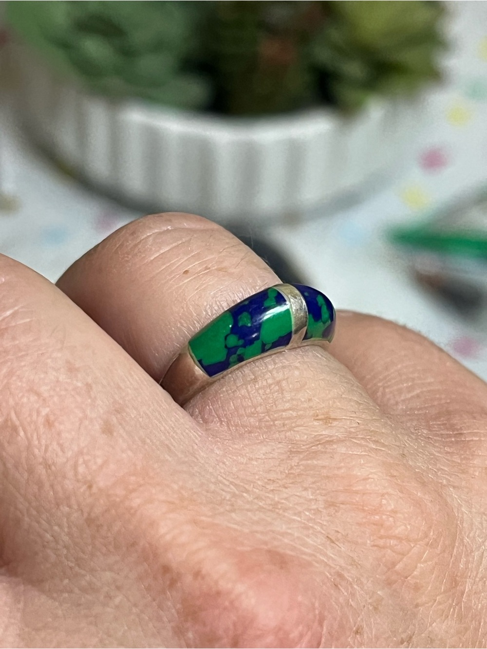 Sterling Azurite Ring - Picture 9 of 14
